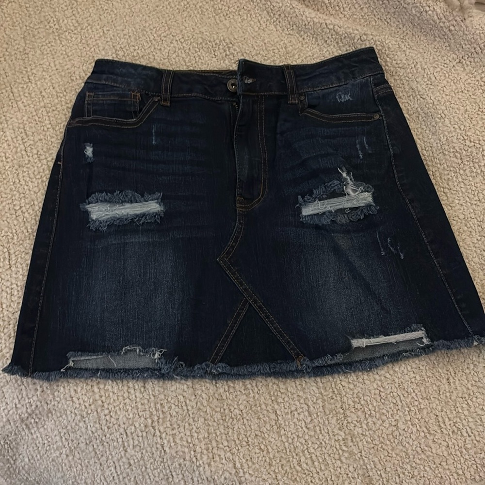 Wax Jean Skirt